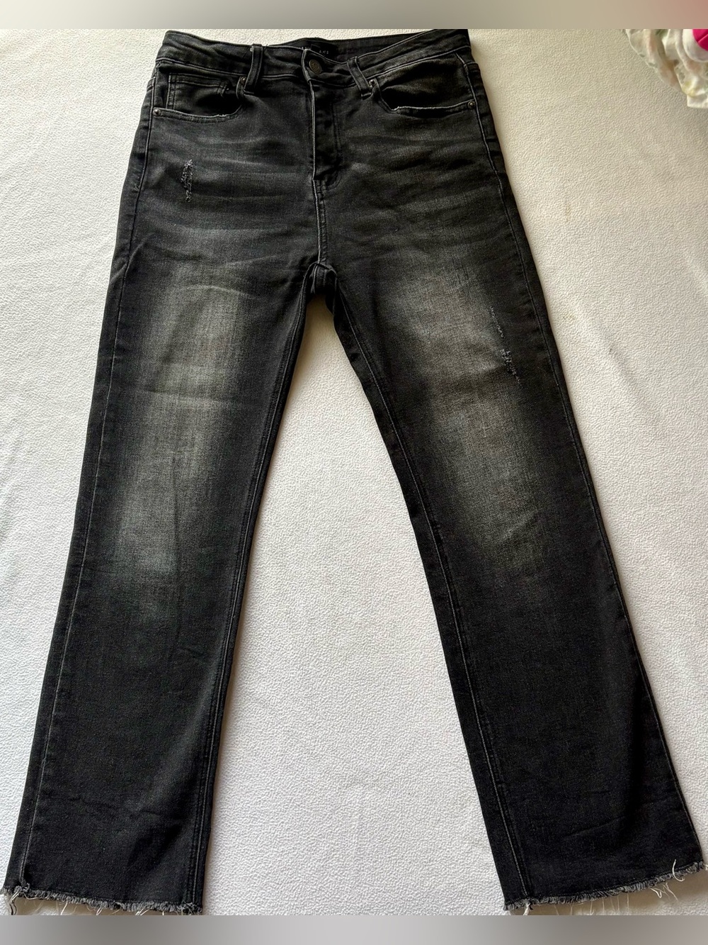 Risen Women’s Black Washed Straight Leg Jeans